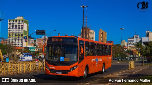 VCG - Viação Campos Gerais 1555 na cidade de Ponta Grossa, Paraná, Brasil, por Adryan Fernando Muller. Número da foto: #8078570.