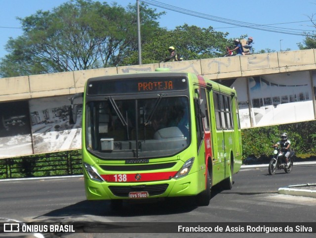 Transporte Coletivo Cidade Verde 02138 na cidade de Teresina, Piauí, Brasil, por Francisco de Assis Rodrigues da Silva. Número da foto: #8079314.
