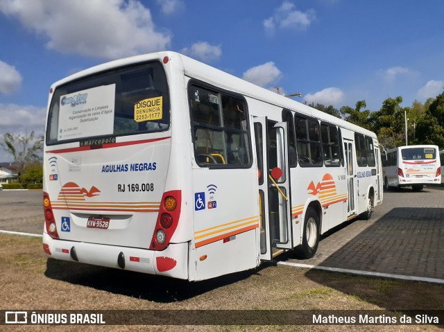 Viação Agulhas Negras RJ 169.008 na cidade de Volta Redonda, Rio de Janeiro, Brasil, por Matheus Martins da Silva. ID da foto: 8078920.