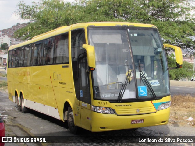 Viação Itapemirim 9551 na cidade de Caruaru, Pernambuco, Brasil, por Lenilson da Silva Pessoa. ID da foto: 8084082.