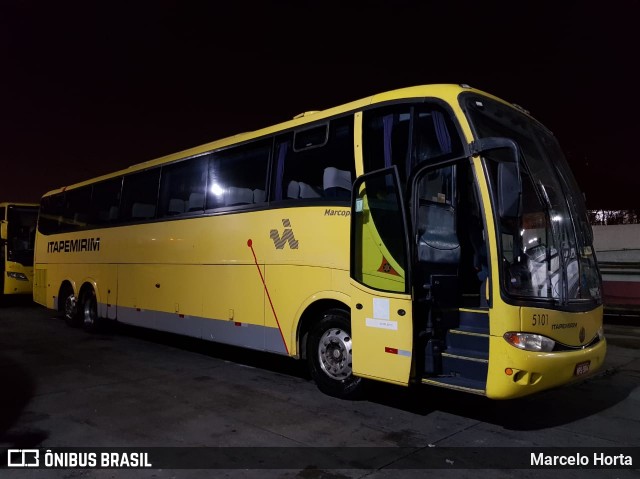 Viação Itapemirim 5101 na cidade de Rio de Janeiro, Rio de Janeiro, Brasil, por Marcelo Horta. Número da foto: #8082257.