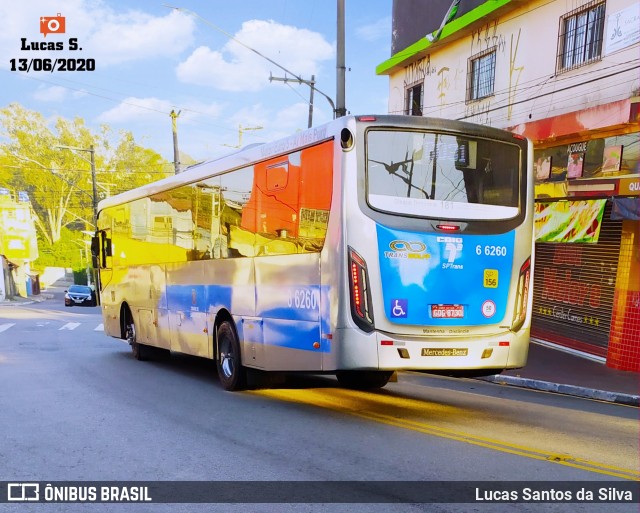 Transwolff Transportes e Turismo 6 6260 na cidade de São Paulo, São Paulo, Brasil, por Lucas Santos da Silva. Número da foto: #8082013.