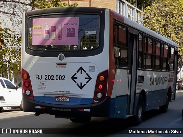 Viação Sul Fluminense RJ 202.002 na cidade de Volta Redonda, Rio de Janeiro, Brasil, por Matheus Martins da Silva. ID da foto: 8081868.