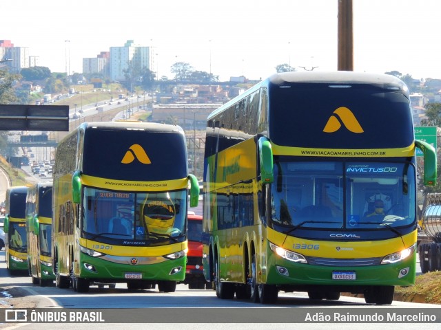 Viação Amarelinho 13306 na cidade de Belo Horizonte, Minas Gerais, Brasil, por Adão Raimundo Marcelino. Número da foto: #8085188.