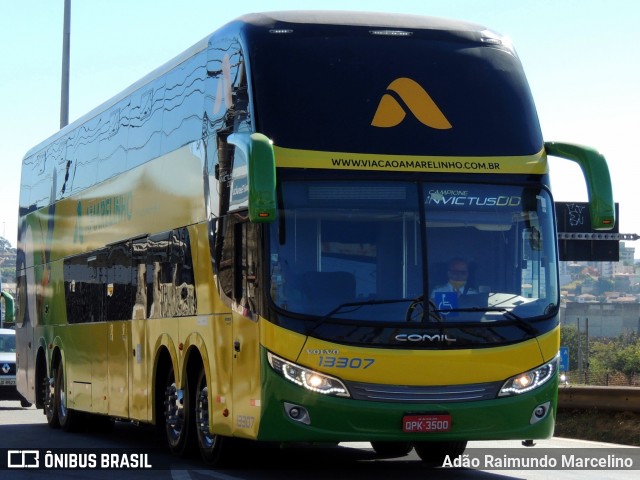 Viação Amarelinho 13307 na cidade de Belo Horizonte, Minas Gerais, Brasil, por Adão Raimundo Marcelino. ID da foto: 8085155.