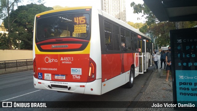 Auto Viação Alpha A48013 na cidade de Rio de Janeiro, Rio de Janeiro, Brasil, por João Victor Damião. Número da foto: #8085647.