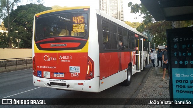 Auto Viação Alpha A48013 na cidade de Rio de Janeiro, Rio de Janeiro, Brasil, por João Victor Damião. ID da foto: 8085647.