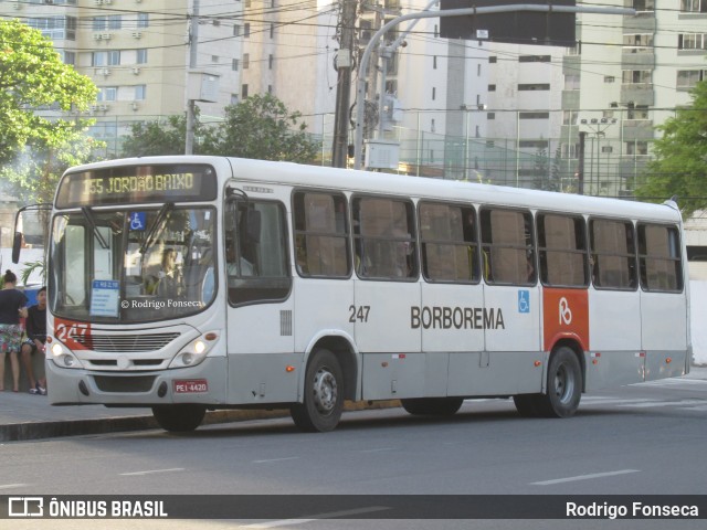 Borborema Imperial Transportes 247 na cidade de Recife, Pernambuco, Brasil, por Rodrigo Fonseca. ID da foto: 8085437.