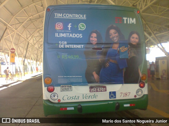 Empresa de Transportes Costa Verde 7187 na cidade de Lauro de Freitas, Bahia, Brasil, por Mario dos Santos Nogueira Junior. Número da foto: #8087416.