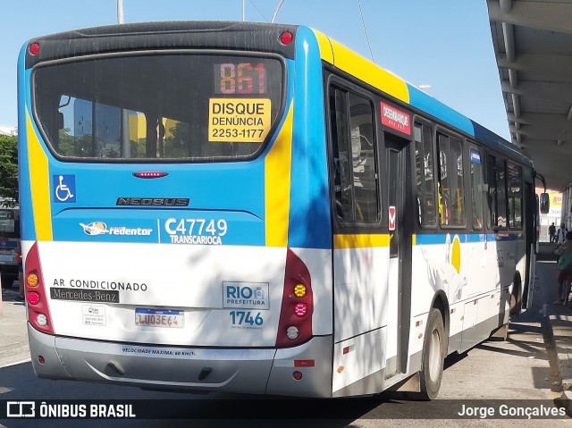 Viação Redentor C47749 na cidade de Rio de Janeiro, Rio de Janeiro, Brasil, por Jorge Gonçalves. Número da foto: #8088777.