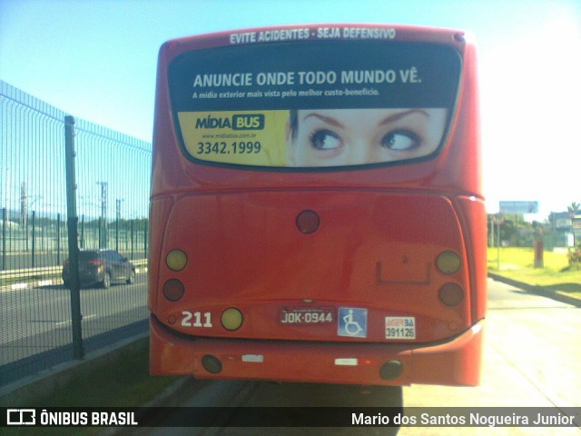 BTM - Bahia Transportes Metropolitanos 211 na cidade de Lauro de Freitas, Bahia, Brasil, por Mario dos Santos Nogueira Junior. Número da foto: #8089929.