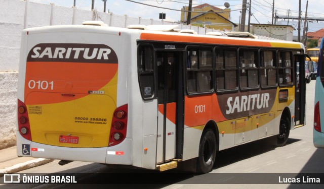 Saritur - Santa Rita Transporte Urbano e Rodoviário 0101 na cidade de Carandaí, Minas Gerais, Brasil, por Lucas Lima. ID da foto: 8088401.