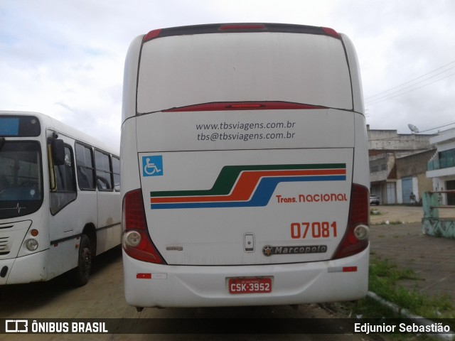 TBS - Travel Bus Service > Transnacional Fretamento 07081 na cidade de Nazaré da Mata, Pernambuco, Brasil, por Edjunior Sebastião. Número da foto: #8087387.