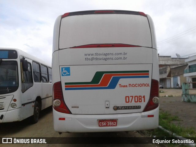 TBS - Travel Bus Service > Transnacional Fretamento 07081 na cidade de Nazaré da Mata, Pernambuco, Brasil, por Edjunior Sebastião. ID da foto: 8087387.