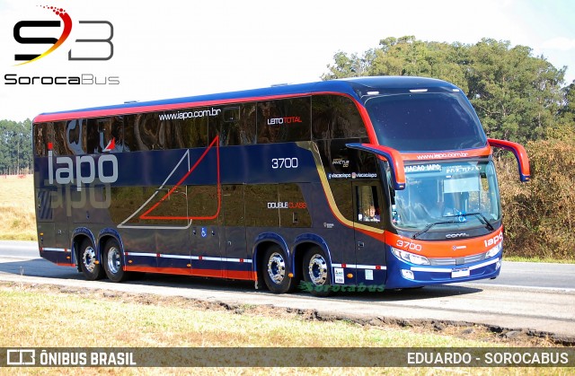 Viação Santana Iapó 3700 na cidade de Sorocaba, São Paulo, Brasil, por EDUARDO - SOROCABUS. ID da foto: 8088194.