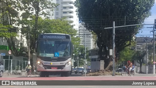 City Transporte Urbano Intermodal - Guarujá 413 na cidade de Guarujá, São Paulo, Brasil, por Jonny Lopes. ID da foto: 8153968.