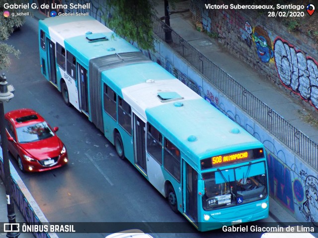 Metbus BJFC41 na cidade de Santiago, Santiago, Metropolitana de Santiago, Chile, por Gabriel Giacomin de Lima. Número da foto: #8155273.