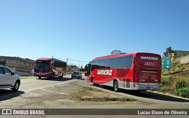 Viação Santa Cruz 27119 na cidade de Alfenas, Minas Gerais, Brasil, por Lucas Elson de Oliveira. ID da foto: 8155676.