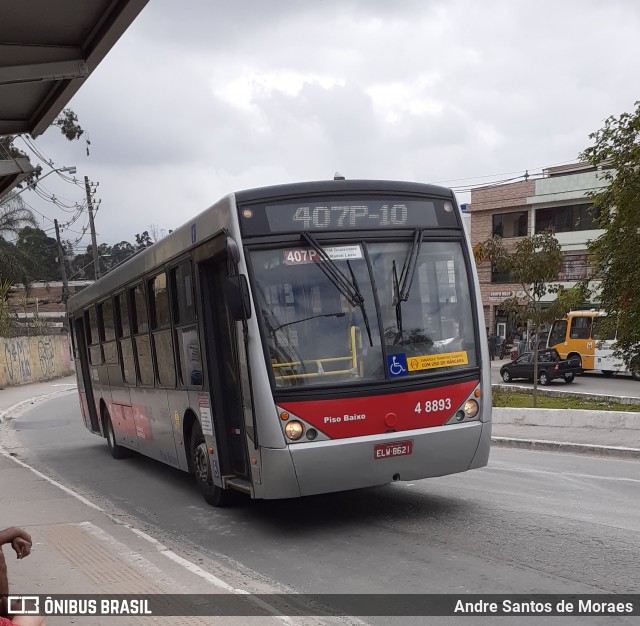 Express Transportes Urbanos Ltda 4 8893 na cidade de São Paulo, São Paulo, Brasil, por Andre Santos de Moraes. ID da foto: 8154243.