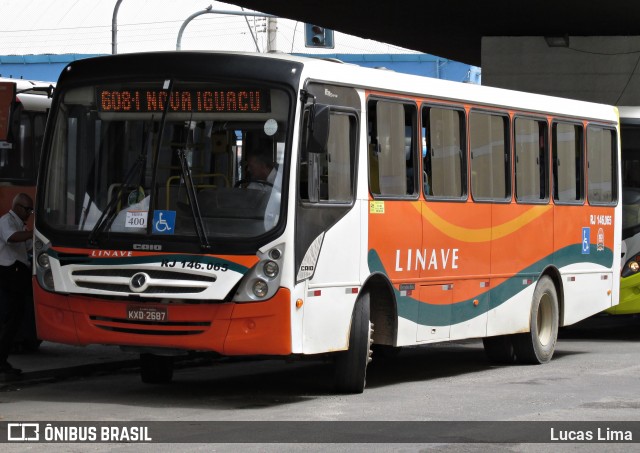 Linave Transportes RJ 146.065 na cidade de Nova Iguaçu, Rio de Janeiro, Brasil, por Lucas Lima. ID da foto: 8156019.