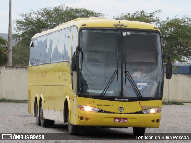 Viação Itapemirim 5511 na cidade de Caruaru, Pernambuco, Brasil, por Lenilson da Silva Pessoa. ID da foto: 8155106.