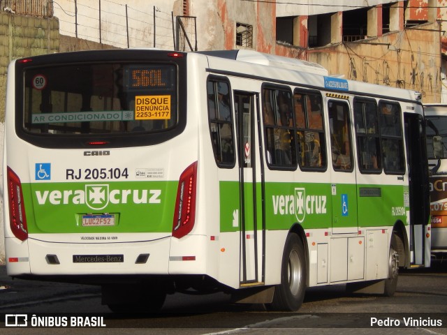 Viação Vera Cruz RJ 205.104 na cidade de Duque de Caxias, Rio de Janeiro, Brasil, por Pedro Vinicius. ID da foto: 8183821.