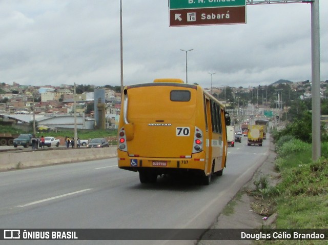 Transporte Suplementar de Belo Horizonte 787 na cidade de Belo Horizonte, Minas Gerais, Brasil, por Douglas Célio Brandao. ID da foto: 8185206.