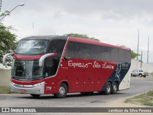 Expresso São Luiz 7770 na cidade de Caruaru, Pernambuco, Brasil, por Lenilson da Silva Pessoa. Número da foto: #8185840.