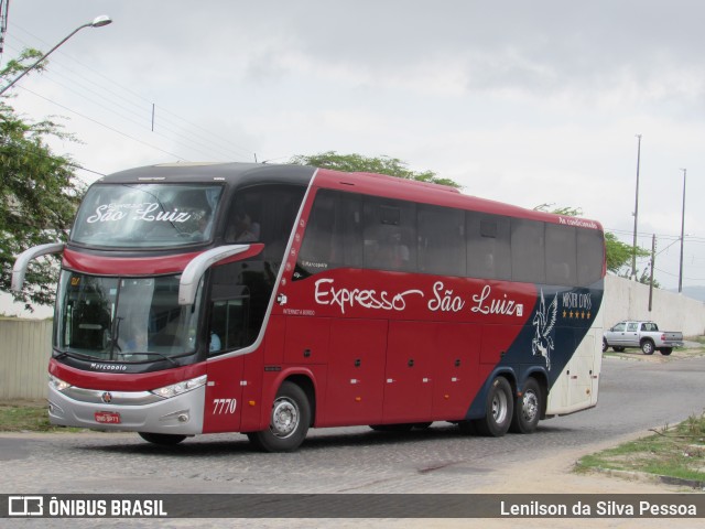 Expresso São Luiz 7770 na cidade de Caruaru, Pernambuco, Brasil, por Lenilson da Silva Pessoa. ID da foto: 8185840.