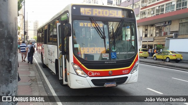 Auto Viação Alpha A48081 na cidade de Rio de Janeiro, Rio de Janeiro, Brasil, por João Victor Damião. ID da foto: 8186508.