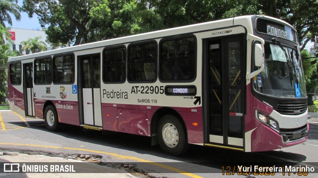 Empresa de Transportes Nova Marambaia AT-22905 na cidade de Belém, Pará, Brasil, por Yuri Ferreira Marinho. Número da foto: #8188122.