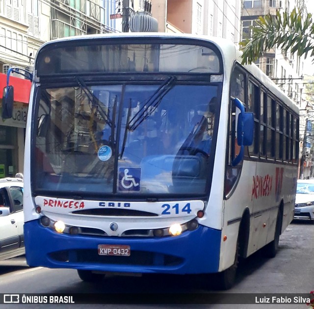 Viação Princesa da Serra 214 na cidade de Valença, Rio de Janeiro, Brasil, por Luiz Fabio Silva. ID da foto: 8187230.