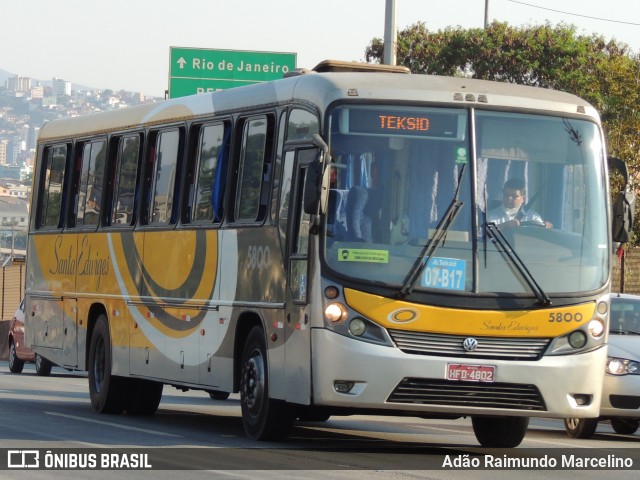 Viação Santa Edwiges 5800 na cidade de Belo Horizonte, Minas Gerais, Brasil, por Adão Raimundo Marcelino. ID da foto: 8188963.