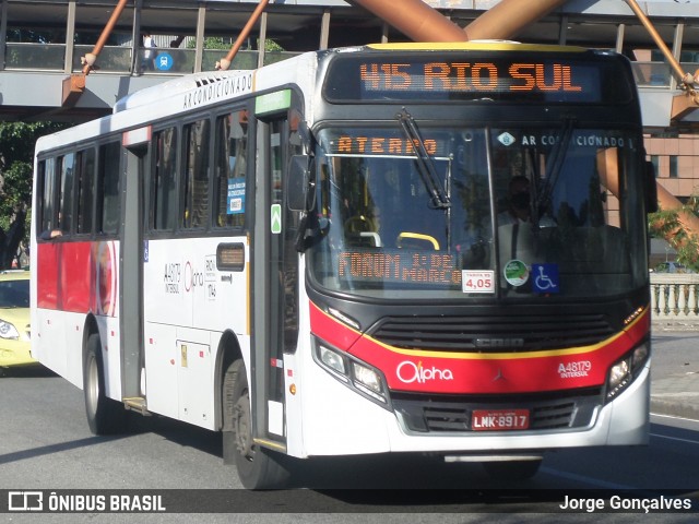 Auto Viação Alpha A48179 na cidade de Rio de Janeiro, Rio de Janeiro, Brasil, por Jorge Gonçalves. Número da foto: #8186671.