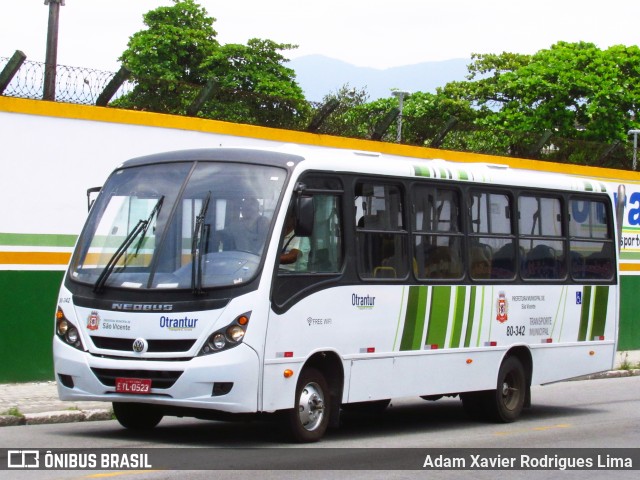 Otrantur Transporte e Turismo 80-342 na cidade de São Vicente, São Paulo, Brasil, por Adam Xavier Rodrigues Lima. ID da foto: 8187078.