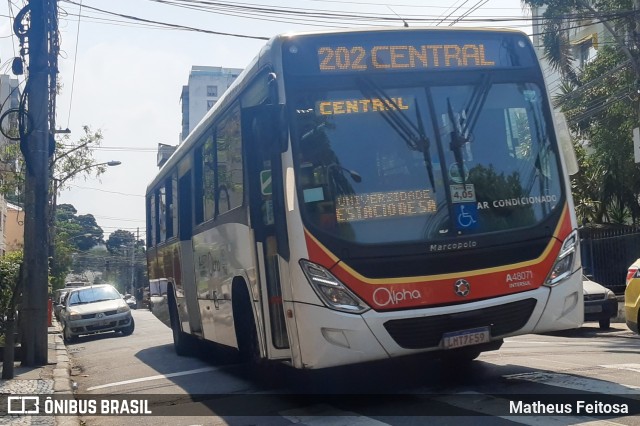 Auto Viação Alpha A48071 na cidade de Rio de Janeiro, Rio de Janeiro, Brasil, por Matheus Feitosa . Número da foto: #8186811.