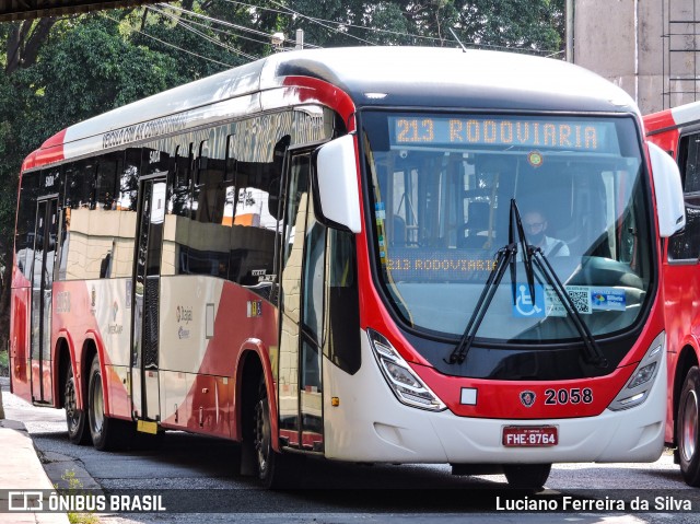 Itajaí Transportes Coletivos 2058 na cidade de Campinas, São Paulo, Brasil, por Luciano Ferreira da Silva. ID da foto: 8189957.