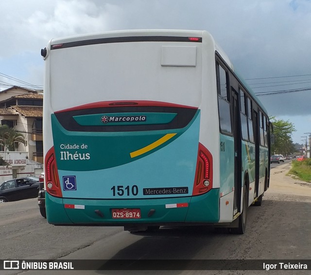 Transportes Urbanos São Miguel de Ilhéus 1510 na cidade de Ilhéus, Bahia, Brasil, por Igor Teixeira. ID da foto: 8189247.