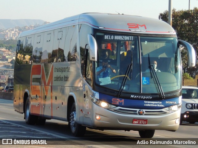 Transporte Coletivo Santa Maria 286 na cidade de Belo Horizonte, Minas Gerais, Brasil, por Adão Raimundo Marcelino. ID da foto: 8192220.