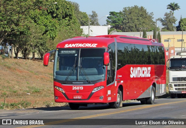 Viação Santa Cruz 26819 na cidade de Alfenas, Minas Gerais, Brasil, por Lucas Elson de Oliveira. ID da foto: 8191271.