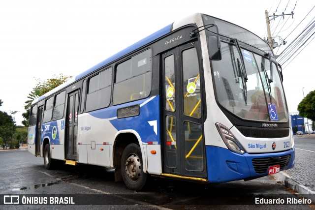 Transporte Urbano São Miguel 2027 na cidade de Uberlândia, Minas Gerais, Brasil, por Eduardo Ribeiro. ID da foto: 8193938.