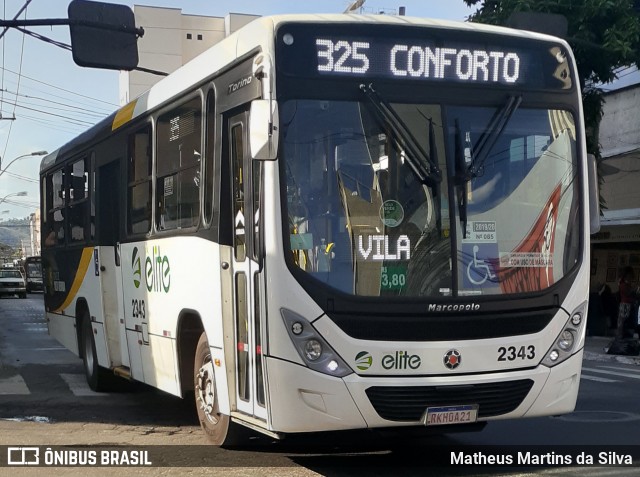 Viação Elite 2343 na cidade de Volta Redonda, Rio de Janeiro, Brasil, por Matheus Martins da Silva. Número da foto: #8192709.