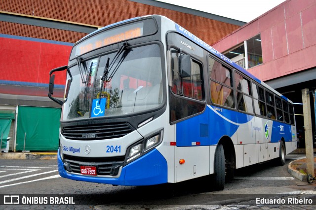 Transporte Urbano São Miguel 2041 na cidade de Uberlândia, Minas Gerais, Brasil, por Eduardo Ribeiro. ID da foto: 8193944.