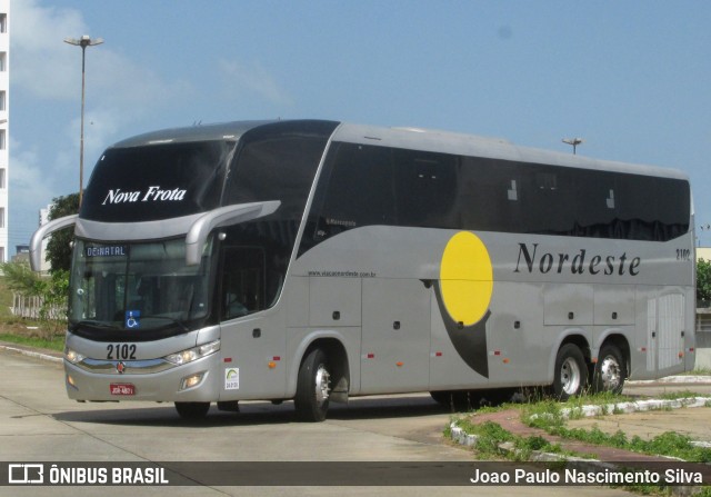 Viação Nordeste 2102 na cidade de Natal, Rio Grande do Norte, Brasil, por Joao Paulo Nascimento Silva. Número da foto: #8194438.