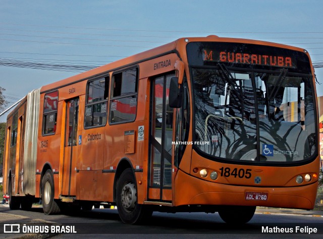 Viação Santo Ângelo 18405 na cidade de Curitiba, Paraná, Brasil, por Matheus Felipe. Número da foto: #8198183.