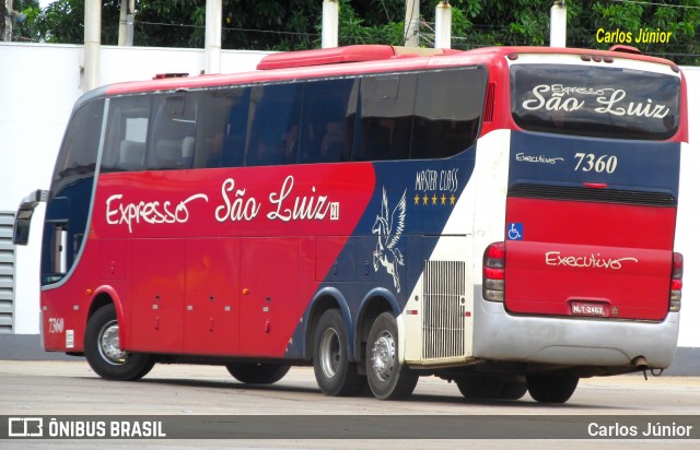 Expresso São Luiz 7360 na cidade de Goiânia, Goiás, Brasil, por Carlos Júnior. ID da foto: 8197210.