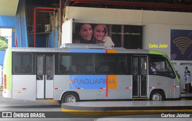 Viação Araguarina 3193 na cidade de Goiânia, Goiás, Brasil, por Carlos Júnior. ID da foto: 8196958.