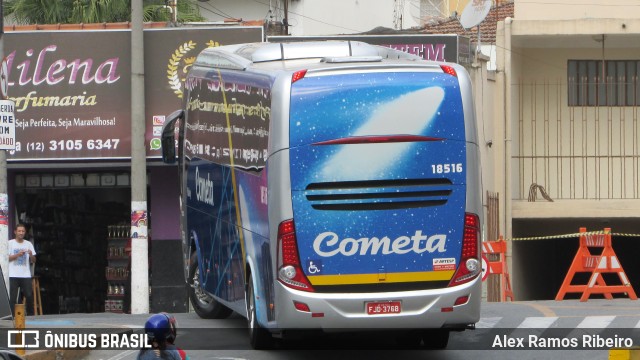 Viação Cometa 18516 na cidade de Aparecida, São Paulo, Brasil, por Alex Ramos Ribeiro. ID da foto: 8200810.