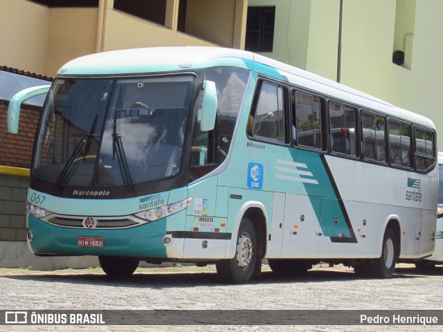 Santa Fé Transportes 067 na cidade de Divinópolis, Minas Gerais, Brasil, por Pedro Henrique. ID da foto: 8199741.