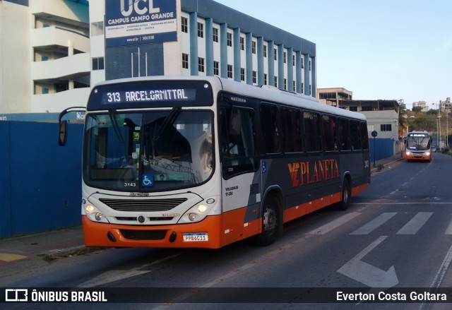 Planeta Transportes Rodoviários 3143 na cidade de Cariacica, Espírito Santo, Brasil, por Everton Costa Goltara. Número da foto: #8201667.